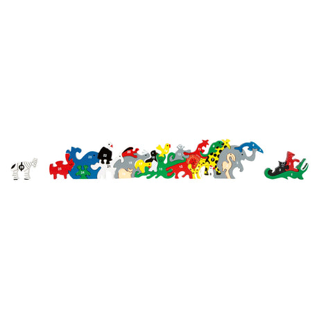 Small foot - Gioco di equilibrio con lettere e numeri di animali, 26 pz.