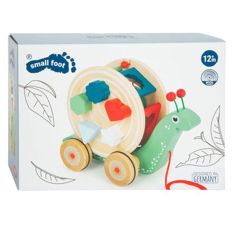 Small foot - Lumaca selezionatrice a forma di disegno in legno, 6 pz.