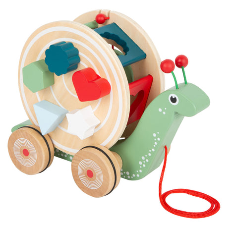 Small foot - Lumaca selezionatrice a forma di disegno in legno, 6 pz.