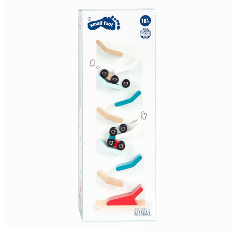 Small foot - torre autostradale in legno con auto, 3 parti.