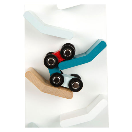 Small foot - torre autostradale in legno con auto, 3 parti.