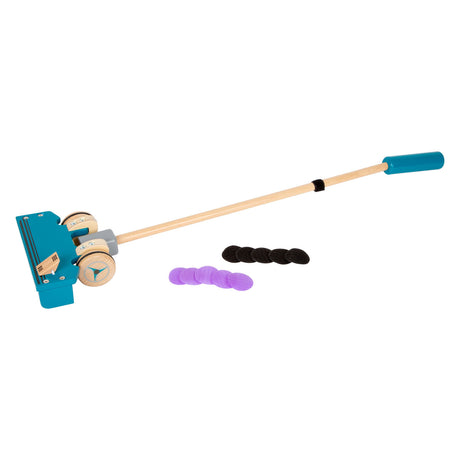 Small foot - Aspirapolvere in legno con punti in velcro colorati, 12 pz.