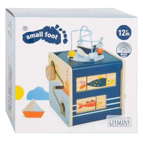 Small foot - Cubo per attività oceaniche in legno