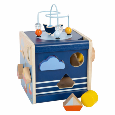 Small foot - Cubo per attività oceaniche in legno