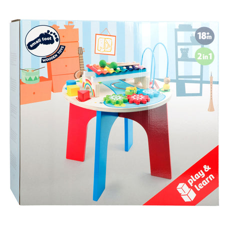 Small foot - attività in legno e tavolo musicale 2in1