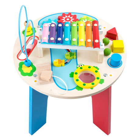 Small foot - attività in legno e tavolo musicale 2in1
