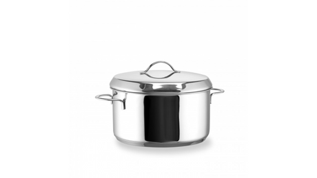 Padella Eurocuisine 18 cm in acciaio inox con manici in acciaio