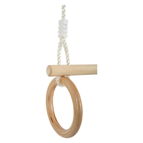 Piccole piede - Trapezio in legno con anelli di ginnastica, 100 cm