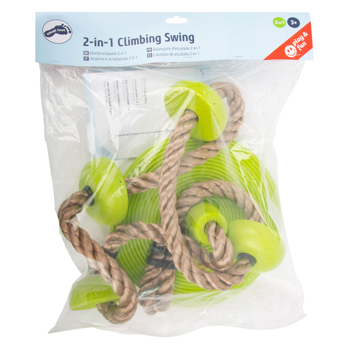 Piccole piede - corda da arrampicata e swing 2in1 groen, 190 cm