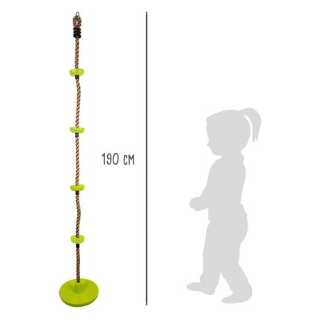 Piccole piede - corda da arrampicata e swing 2in1 groen, 190 cm