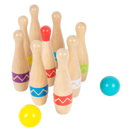 Piccole piede - gioco del cono di legno con motivo a zigzag, 11dlg.