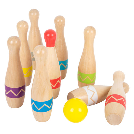 Piccole piede - gioco del cono di legno con motivo a zigzag, 11dlg.