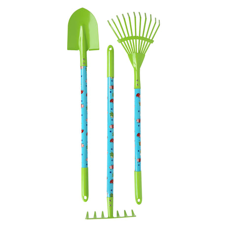 Piccole piede - Strumenti da giardino con carriola verde, 8dlg.