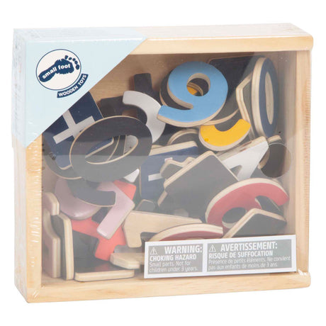 Small foot - Colore numeri magnetici in legno. 37 pezzi.