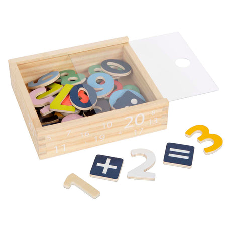 Small foot - Colore numeri magnetici in legno. 37 pezzi.