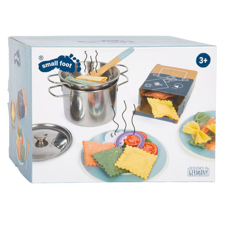 Small foot - set da gioco per pasta chef in legno, 19 pezzi.