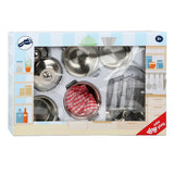 Small foot - set di pentole per bambini in metallo, 13 pezzi.