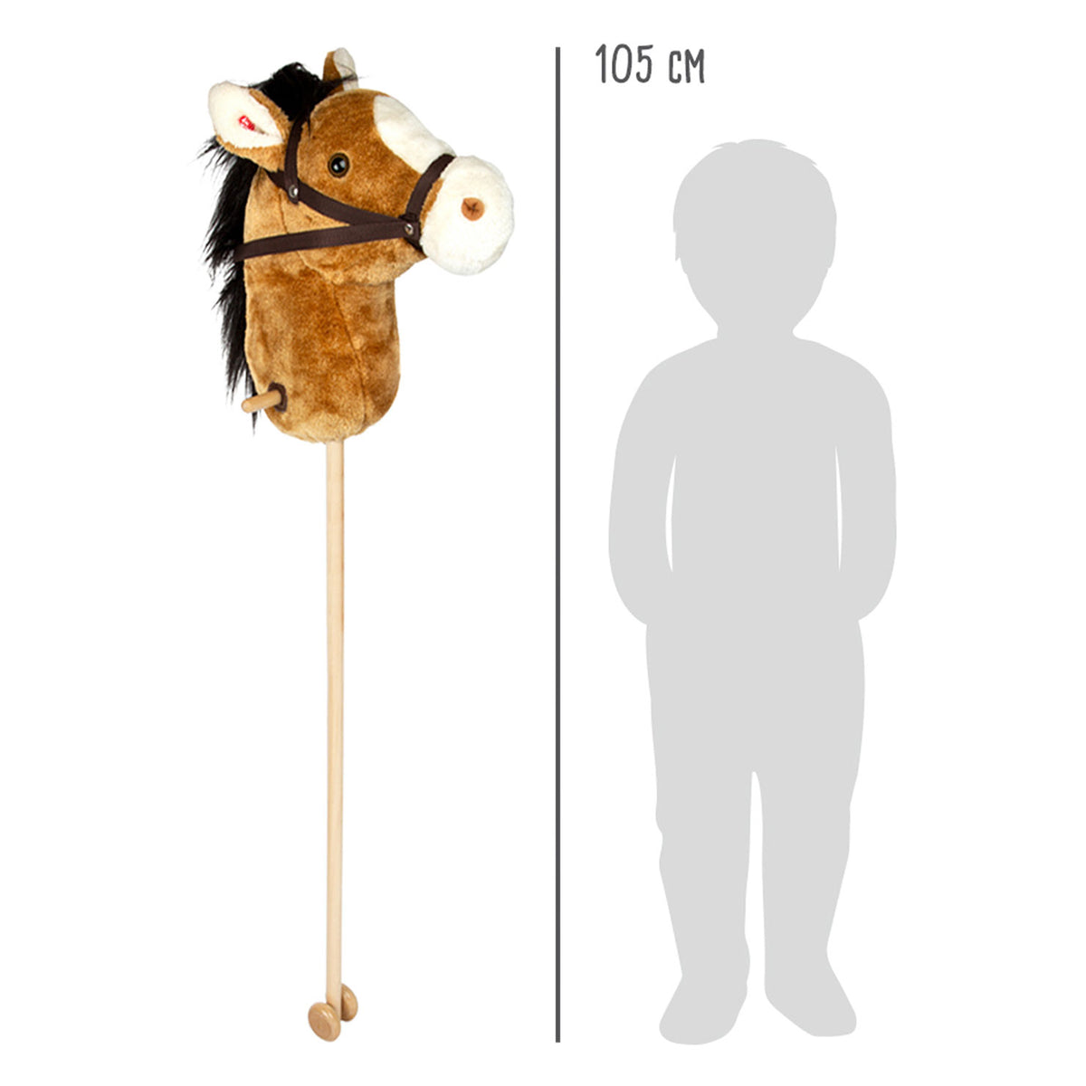 Small foot - Cavallo da hobby in legno Nico, 88 cm
