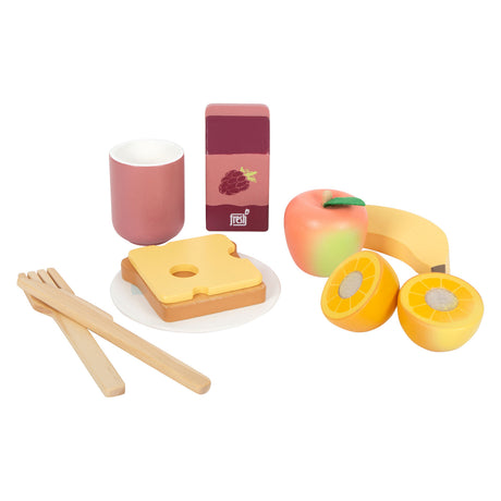 Small foot - Set da picnic con cibo da gioco in legno gustoso, 26 pezzi.