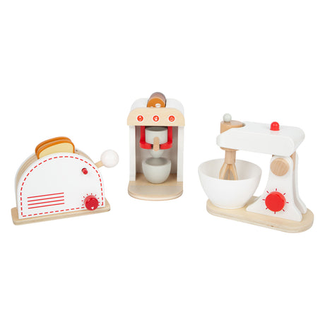 Small foot - set di elettrodomestici da cucina in legno, set da 3