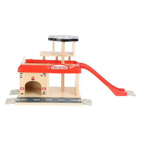 Small foot - caserma dei vigili del fuoco in legno con accessori, 15 pz.