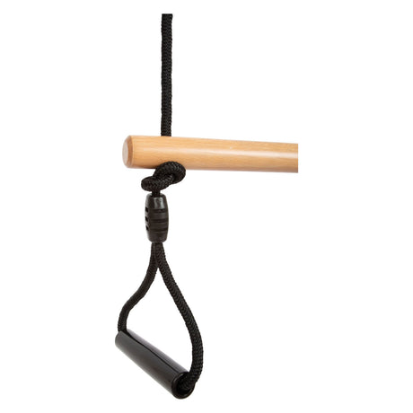 Piccolo piede - Swing del trapezio in legno con cerchi di ginnasta Black