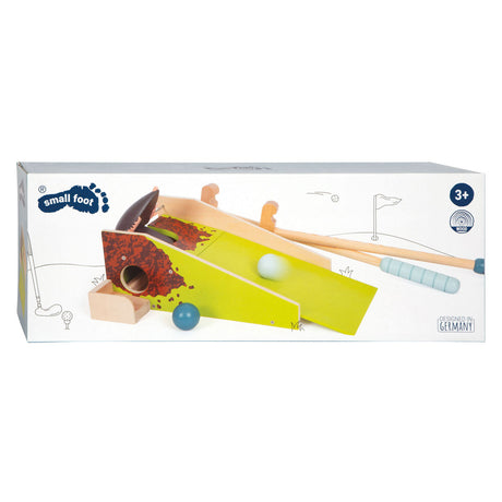 Set minigolf in legno Small Foot - gioco per bambini con tema talpa, giocattolo educativo.