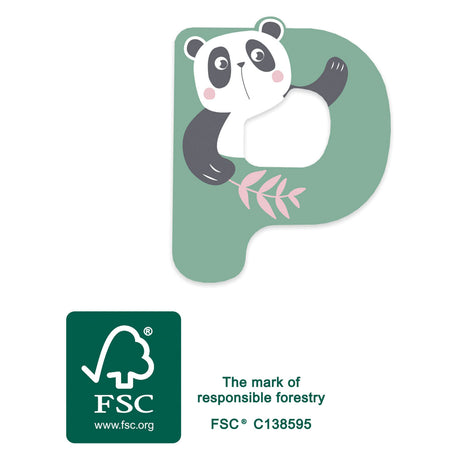 Piede piccolo - lettera per bambini con animali in legno - p