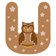 Small foot - lettera per bambini con animali in legno - u