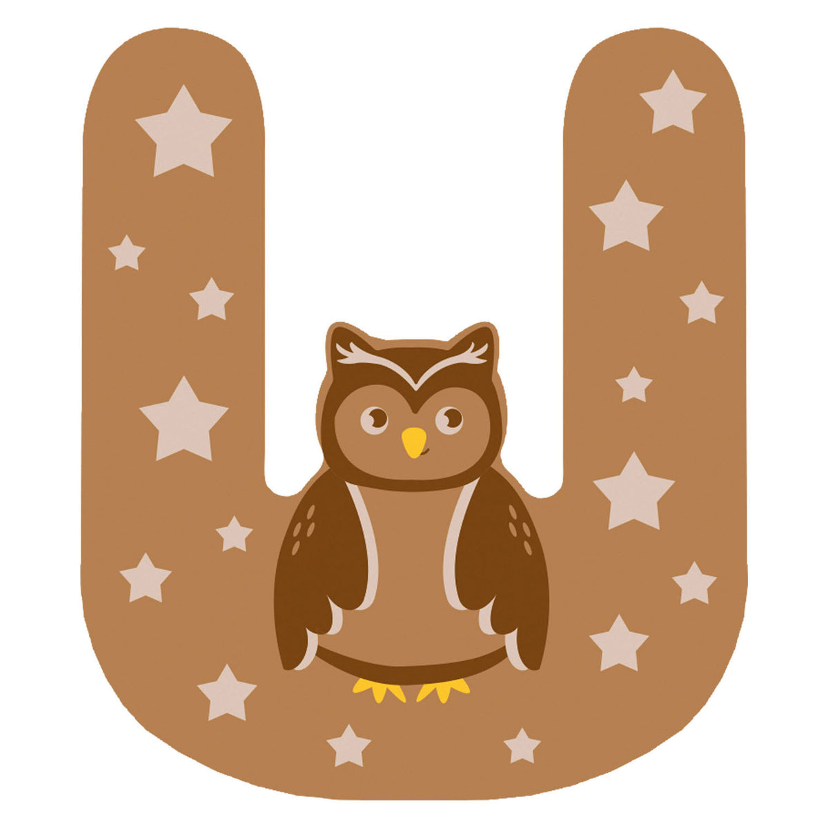 Small foot - lettera per bambini con animali in legno - u