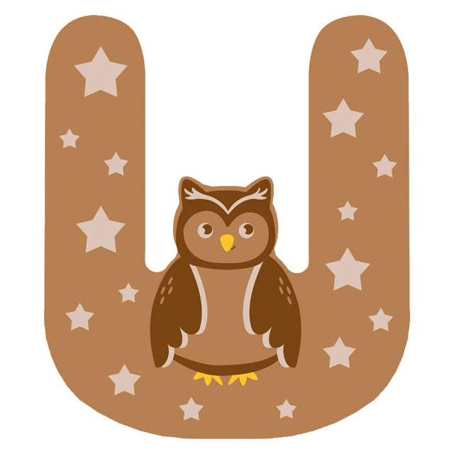 Small foot - lettera per bambini con animali in legno - u