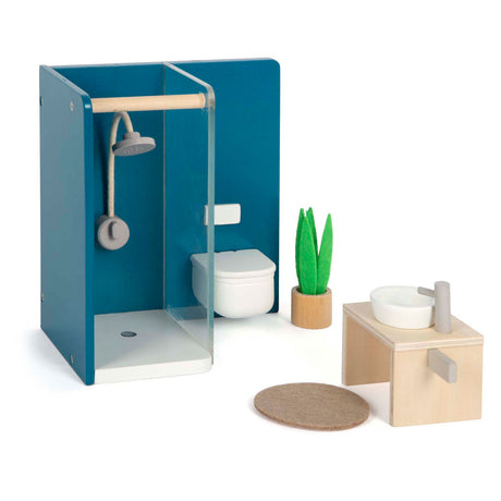 Bagno con mobili per casa delle bambole in legno Small Foot