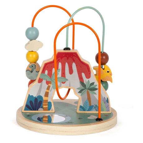 Small foot - Vulcano e dinosauro a spirale per la motricità in legno