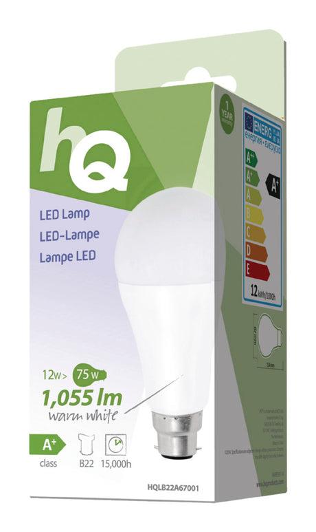 Lampadina LED HQ LB22A67001 A67 B22 12W (75W)