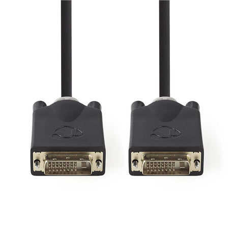 Nedis ccbp32000at20 cavo dvi dvi-d 24+1 pin maschio - dvi-d 24+1 pin maschio 2,0 m antracite