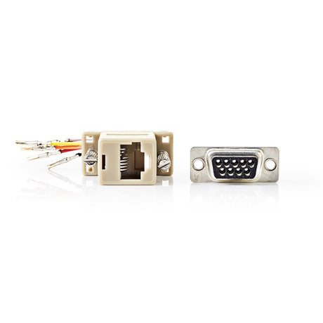 Nedis ccgp52820iv adattatore d-sub d-sub 9 pin femmina - rj45 (8p8c) femmina avorio