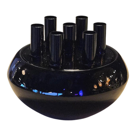 Vaso per fiori in stile palazzo in metallo scarlett nero 21x21x17cm