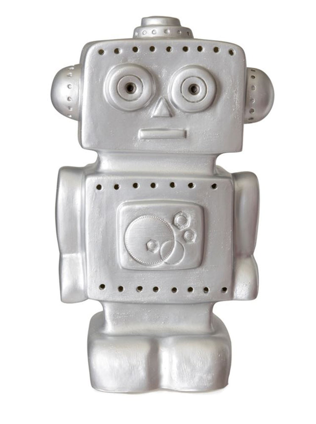 Lampada robot Egmont argento. 33x18x10