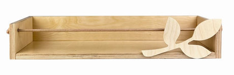 Portaoggetti da parete con vassoio. 50×15×9 cm.