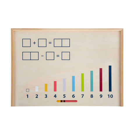 Small foot - scatola didattica in legno con aste matematiche e set di blocchi matematici