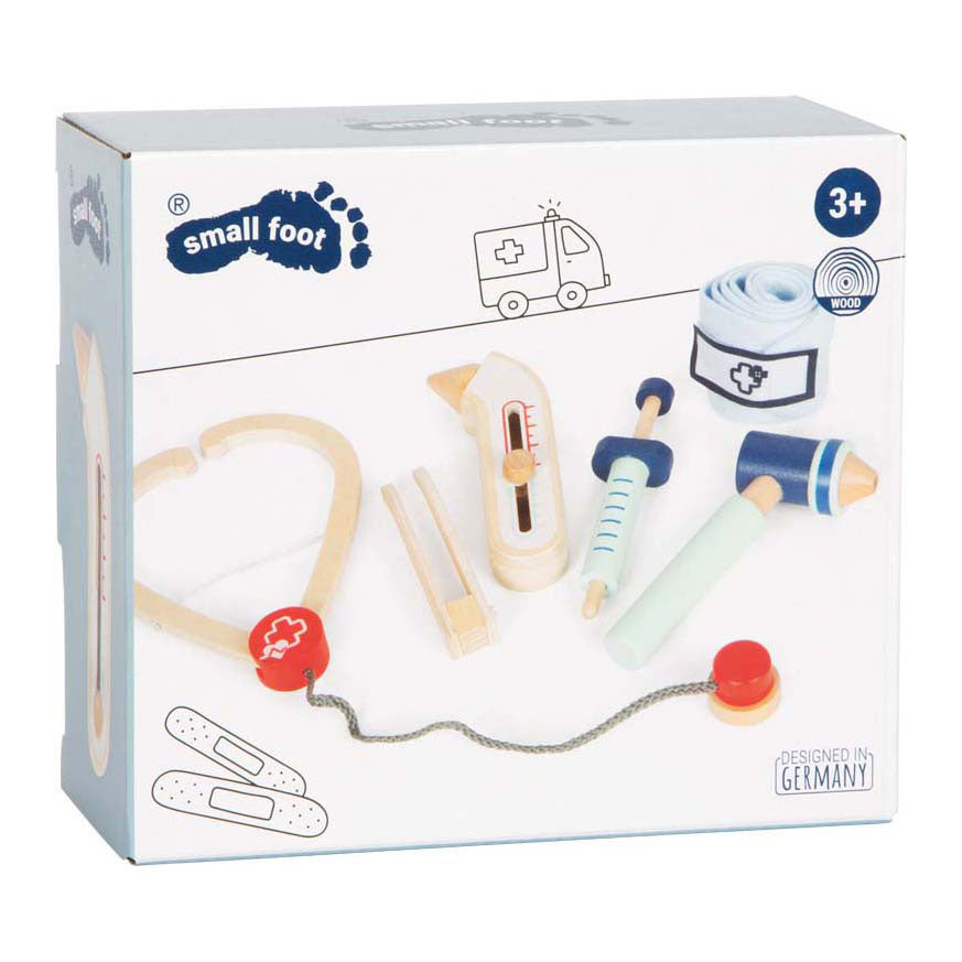 Small foot - set da gioco del dottore, 6 pezzi.