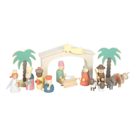 Small foot - Presepe in legno, set da gioco con storie di Natale