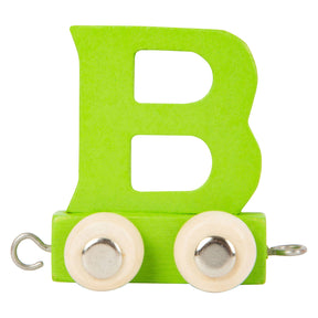 Small foot - trenino in legno verde - b - 12 pezzi