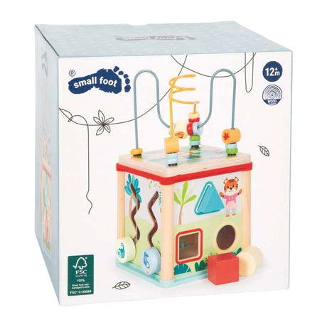 Small foot - Cubo motorio in legno fsc Jungle Friends