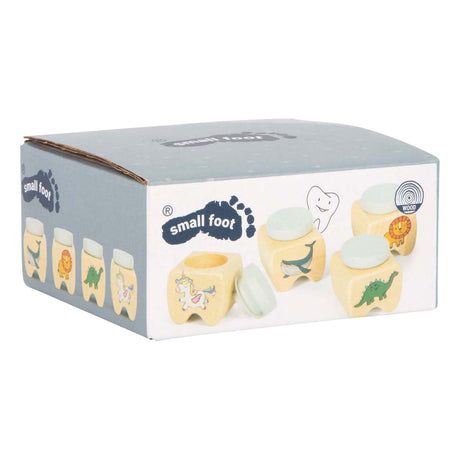Small foot - Scatole per dentini da latte in legno - 4 pz.