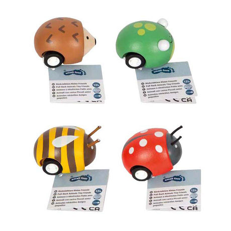 Small foot - animaletti tirabili in legno piccoli amici - 12 pz.