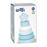 Small foot - torre impilabile in legno blu - 7 pz.
