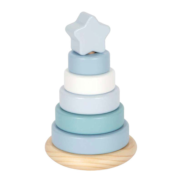 Small foot - torre impilabile in legno blu - 7 pz.