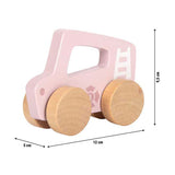 Small foot - macchinina in legno rosa