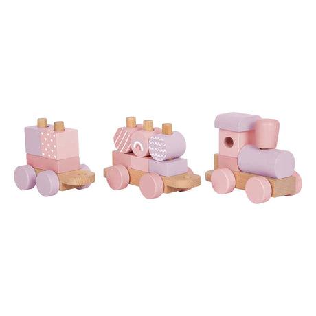 Small foot - Trenino in legno rosa